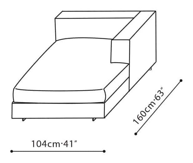 Clouds Sofa by Camerich, size drawing: C0102205