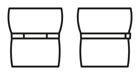 Pof Ottoman by Connubia, size drawing