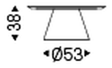 Albert Keramik Coffee Table by Cattelan Italia, size drawing 6