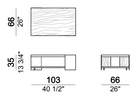 Noth Coffee Table by Arketipo, size drawing 5