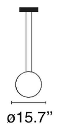 Arrangements Pendant Lamp by Flos, size drawing 7