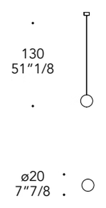 Bulles XL Lampadario Pendant Lamp by Reflex, size drawing 4