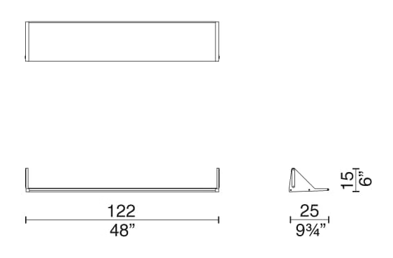 A.B.C. Bookcase by Cappellini, size drawing 2