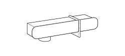 Petra Sideboard by Ditre Italia, size drawing: Low sideboard with marble insert