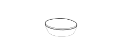 Deck Coffee Table by Ditre Italia, size drawing: Wooden top for round coffee table