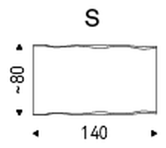 Elvis Wood Dining Table by Cattelan Italia, size drawing 2