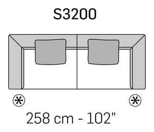 Aura Sofa by Nicoline, size drawing 6