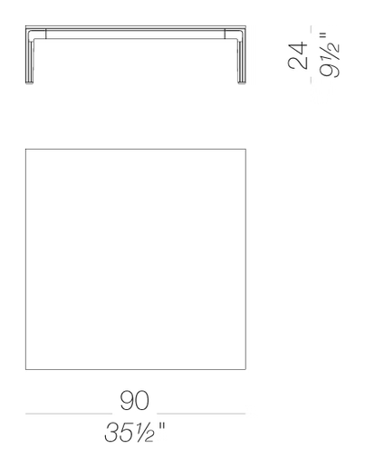 Add Soft Outdoor Side Table by LaPalma, size drawing