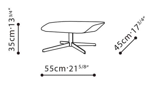 Qing Chair (High Back) by Camerich, size drawing: C02D0706