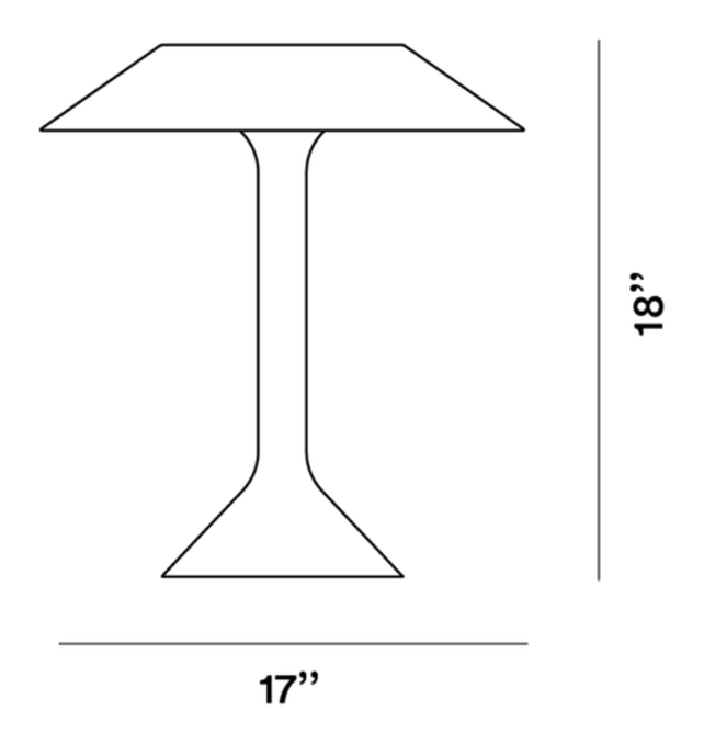 Chapeaux M Table Lamp by Foscarini, size drawing