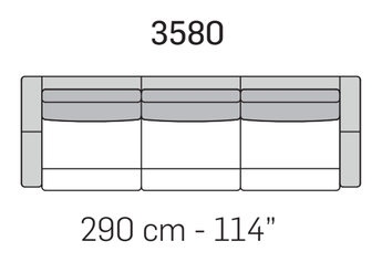 Nausicaa Sofa by Nicoline, size drawing 1