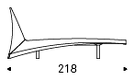 Dylan Double Bed by Cattelan Italia, size drawing 2