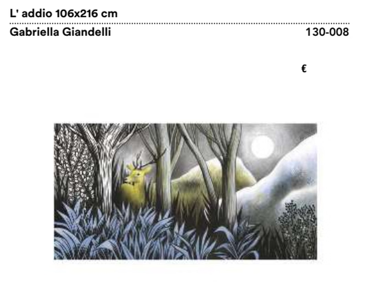 Tapestry Wall Art by Moroso, size drawing: L’ addio