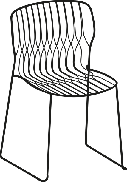 Freak Chair by Bontempi, size drawing: 34.02