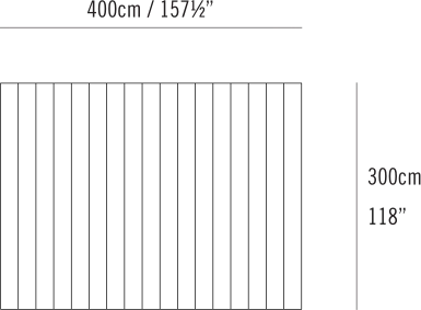 Hi-Lo Rug by Bensen, size drawing: Hi-Lo Rug 400x300