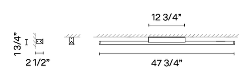 Spa Lighting Collection by Vibia, size drawing: Model 5975