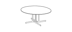 Nell Dining Table by Ditre Italia, size drawing: Table diam. 160 wooden top