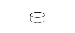 Clip Set Ottoman and Table by Ditre Italia, size drawing: Round footstool diameter 80
