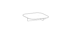 Polyura Coffee Table by Ditre Italia, size drawing: Table 109x109 high