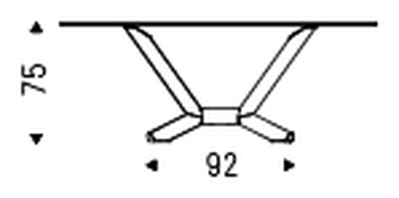 Planer Keramik Dining Table by Cattelan Italia, size drawing 3