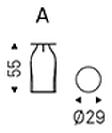 Penguin Side Table by Cattelan Italia, size drawing 1
