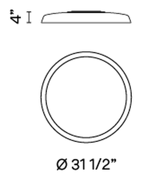 Bigger Ceiling and Pendant Lamps by Vibia, size drawing: Model 3900
