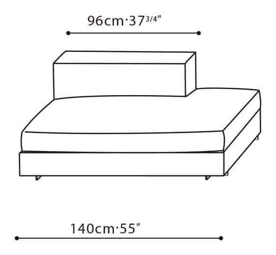 Clouds Sofa by Camerich, size drawing: C0102207