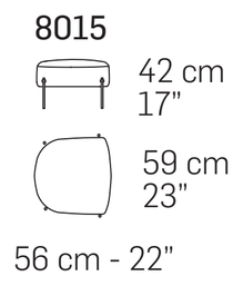 Diga Armchair by Nicoline, size drawing 3