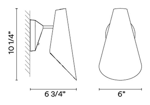 I.Cono Lighting Collection by Vibia, size drawing: Model 0720