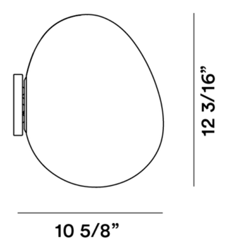 Gregg Wall Lamp by Foscarini, size drawing: Gregg Media
