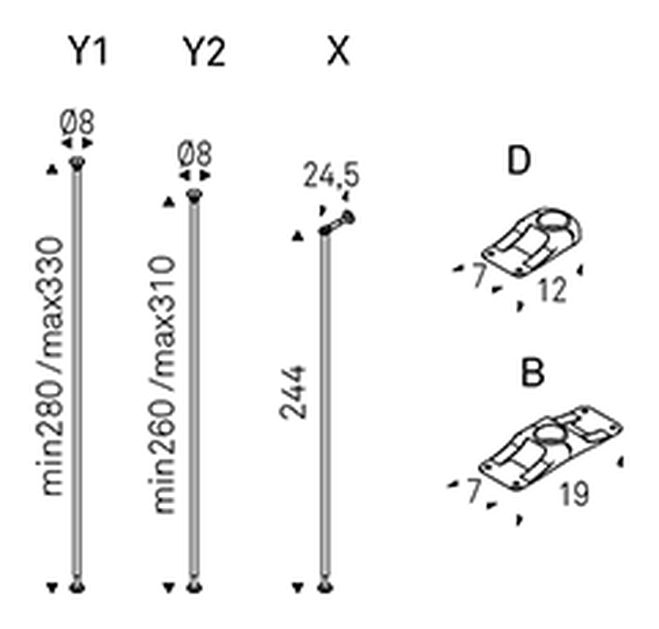 Harbour Modular Bookcase by Cattelan Italia, size drawing 1