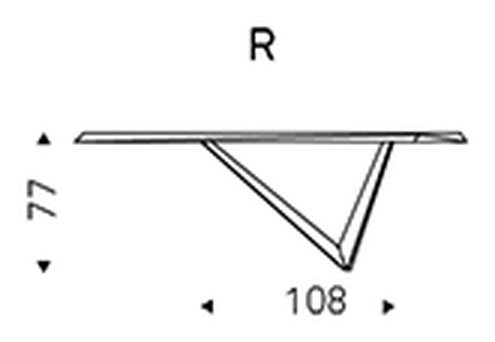 Varenne Console Table by Cattelan Italia, size drawing 3