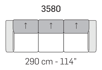 Wing Sofa by Nicoline, size drawing 2