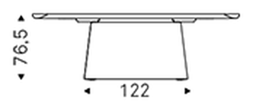 Napoleon Keramik Premium Dining Table by Cattelan Italia, size drawing 1