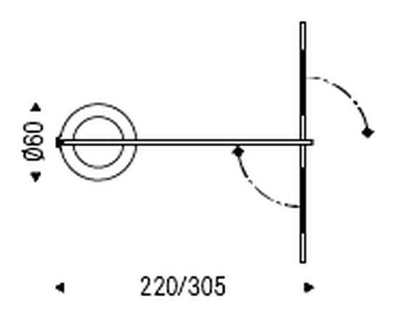Stealth Floor Lamp by Cattelan Italia, size drawing 2