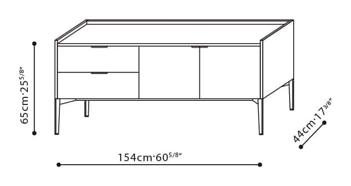 Matrix Cabinet (High Base) by Camerich, size drawing: C04H0802 + B40H0802 + B41H0802