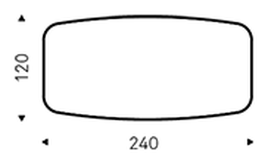 Tyron Keramik Premium Dining Table by Cattelan Italia, size drawing 3