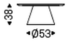 Amerigo Coffee Table by Cattelan Italia, size drawing 6