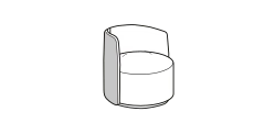 Chloé Armchair by Ditre Italia, size drawing: Armchair mix