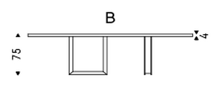 Sigma Dining Table by Cattelan Italia, size drawing 6