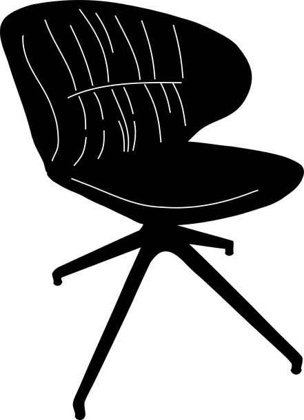 Drop Chair by Bontempi, size drawing: 34.84