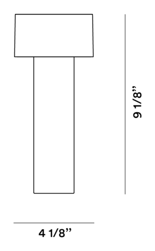 Fleur Table Lamp by Foscarini, size drawing