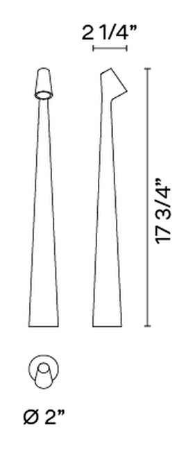 Africa Table Lamp by Vibia, size drawing: Model 5580