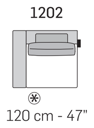Kuba Split Sofa by Nicoline, size drawing 8