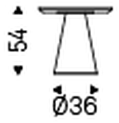 Amerigo Coffee Table by Cattelan Italia, size drawing 3