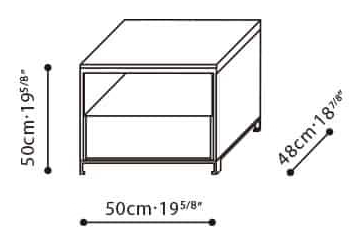 Max Media Cabinet by Camerich, size drawing: C0416023