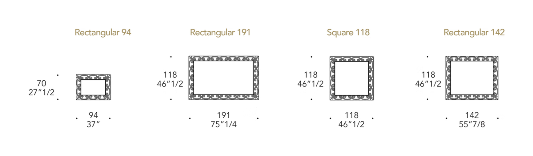 Casanova Specchio C & Y Mirror by Reflex, size drawing 1