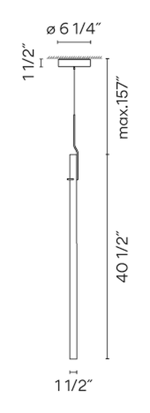 Halo Jewel Pendant Lamp by Vibia, size drawing: Model 2355