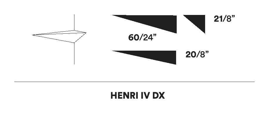 Henri Wall Shelf by Opinion Ciatti, size drawing: HENRI IV DX