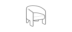 Cali Armchair by Ditre Italia, size drawing